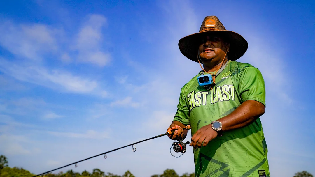 Ultralight fishing in action